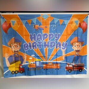 Kids YouTube Personality Happy Birthday Backdrop Banner 5x3Ft.